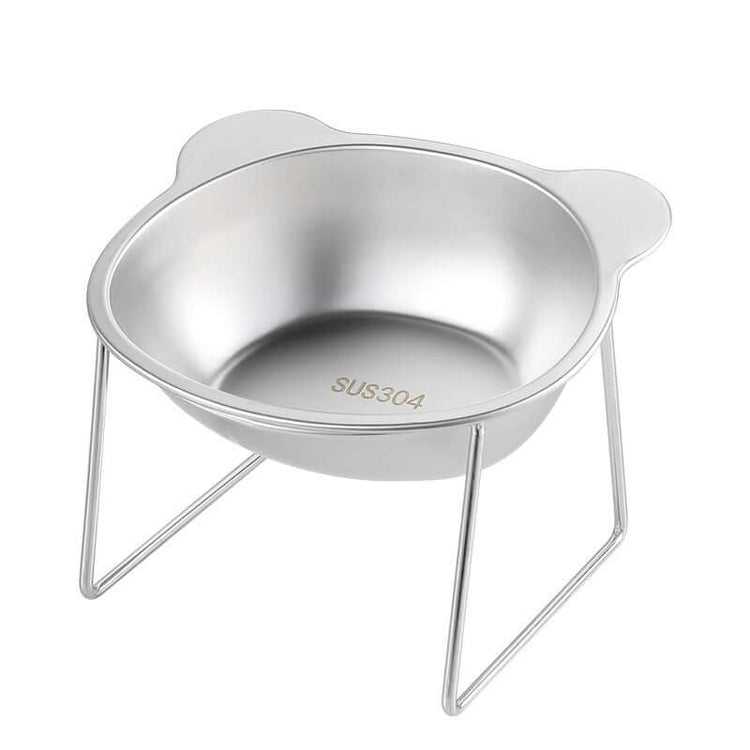Comedero elevado para gatos con soporte de acero inoxidable | PawLift™