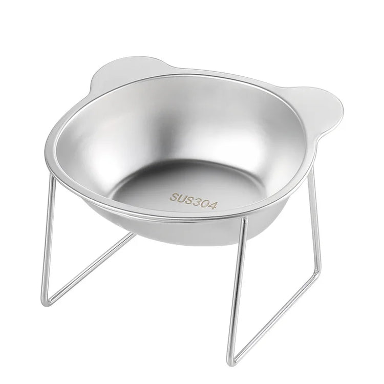 Comedero elevado para gatos con soporte de acero inoxidable | PawLift™
