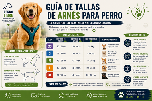 ¿Cómo saber qué talla de arnés necesita tu perro?