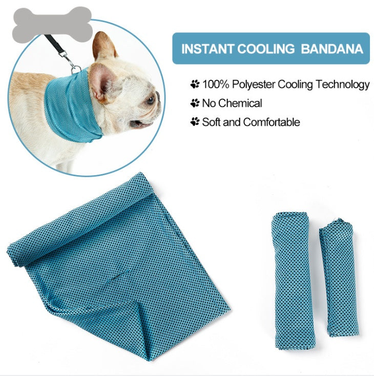 Pañuelo refrescante instantáneo para mascotas, bufanda para perros pequeños, toalla refrescante de verano, collar para perros