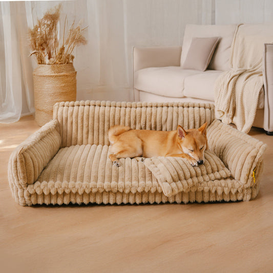 Almohada ortopédica grande, suave y lavable para perros, sofá cama para perros - Sueño Nocturno