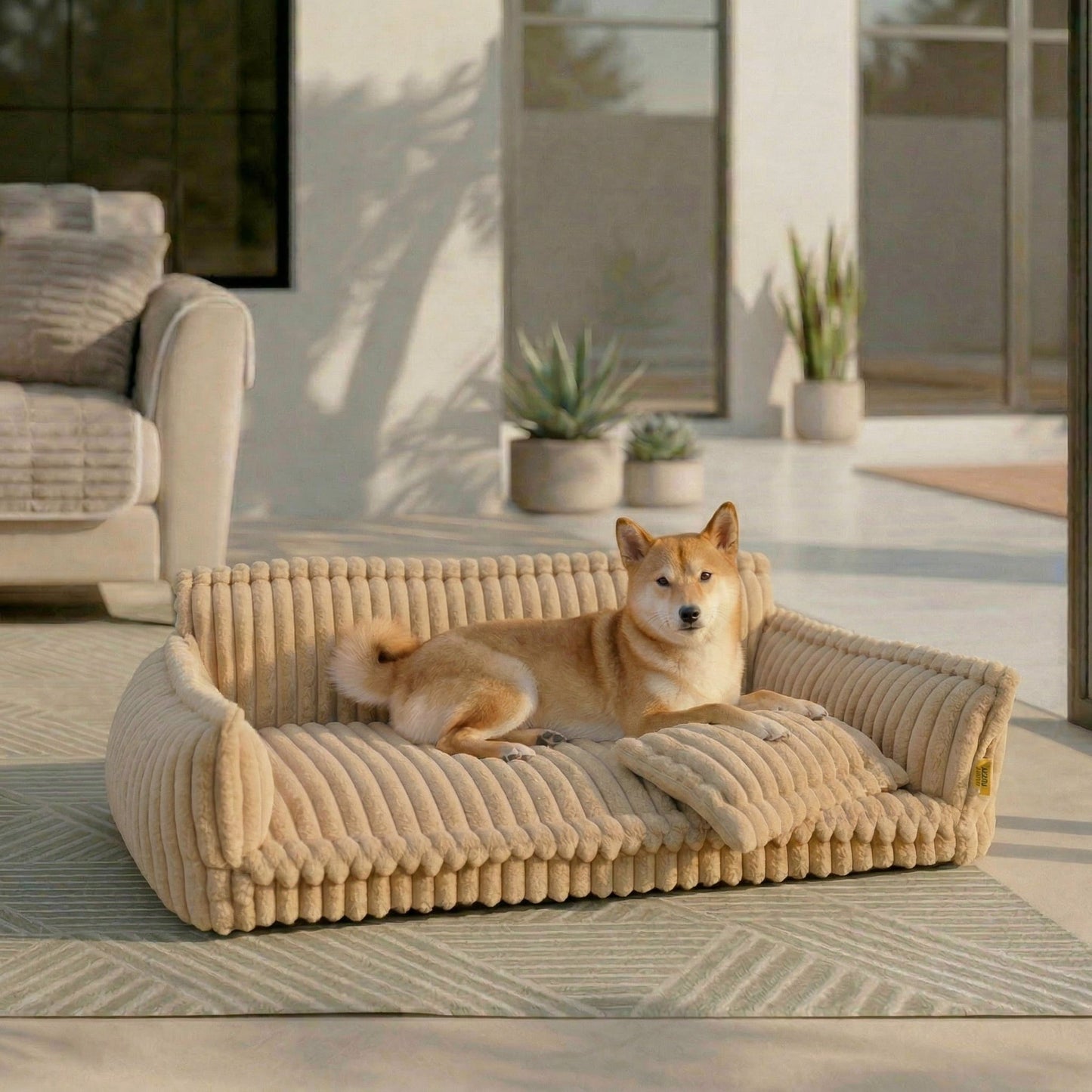 Almohada ortopédica grande, suave y lavable para perros, sofá cama para perros - Sueño Nocturno