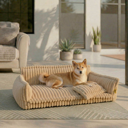 Almohada ortopédica grande, suave y lavable para perros, sofá cama para perros - Sueño Nocturno