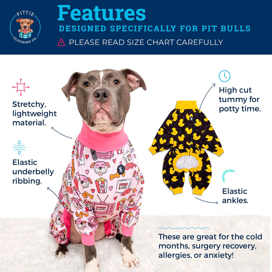 Pijama negro de pitbull "tan increíblemente lindo"