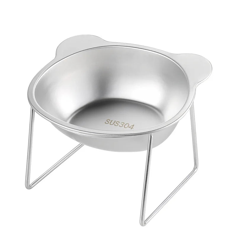 Comedero elevado para gatos con soporte de acero inoxidable | PawLift™