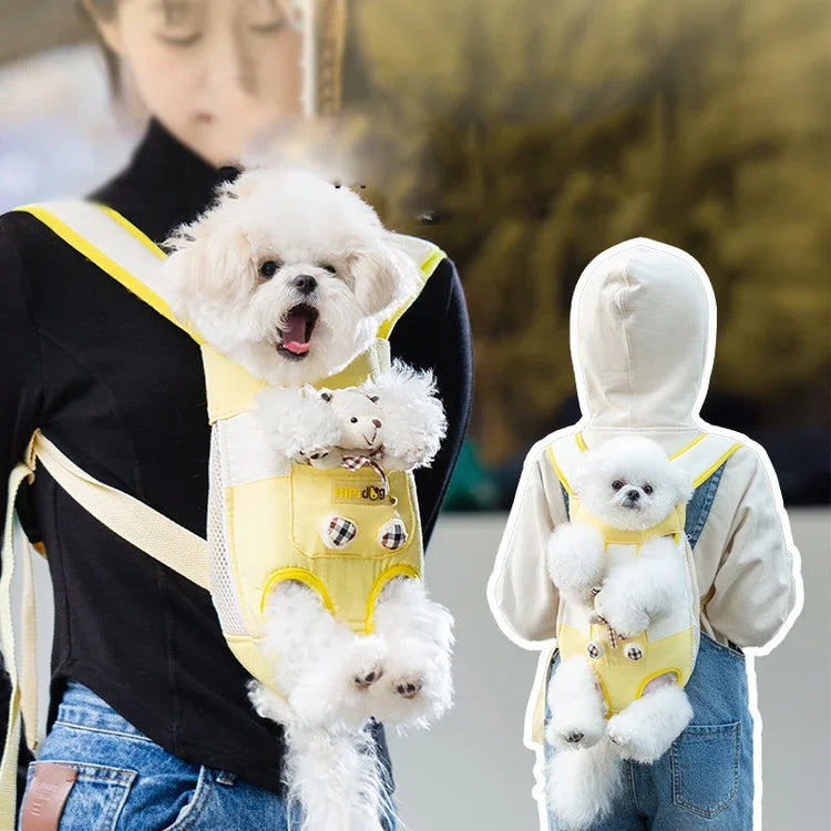 PawSnug™ – Transportín de pecho manos libres para mascotas 🐶