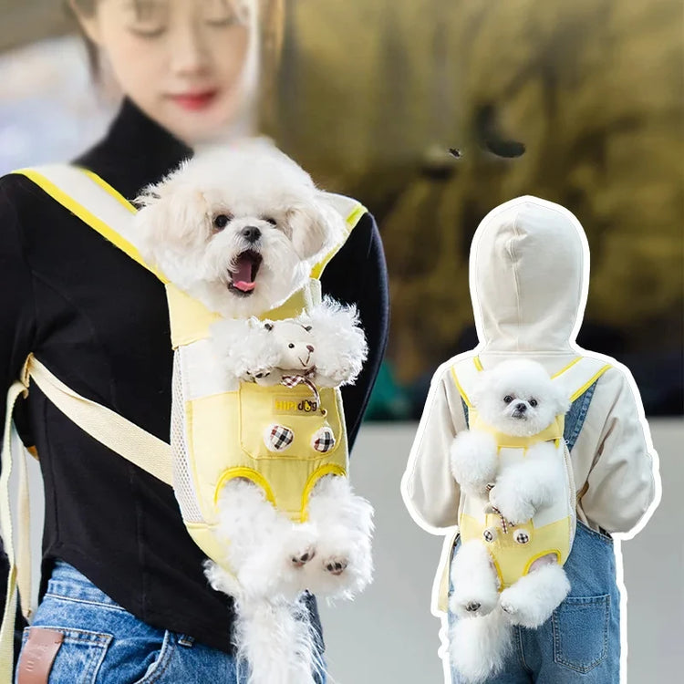 PawSnug™ – Transportín de pecho manos libres para mascotas 🐶