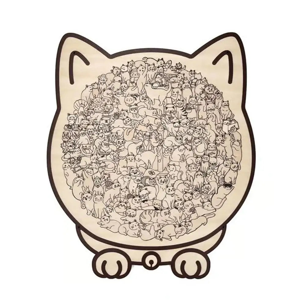 PurrfectMind™ – Rompecabezas de 135 piezas con diseño de gato tranquilo 🐱