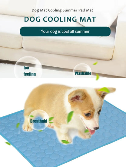 Alfombrilla de gel refrescante extragrande para perros y gatos. Almohadilla refrescante reutilizable para el verano.