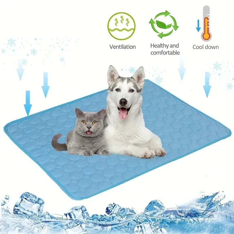 Alfombrilla de gel refrescante extragrande para perros y gatos. Almohadilla refrescante reutilizable para el verano.