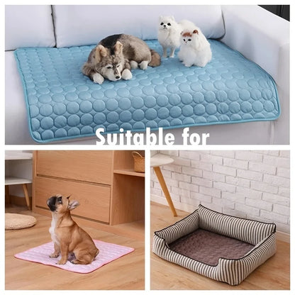 Alfombrilla de gel refrescante extragrande para perros y gatos. Almohadilla refrescante reutilizable para el verano.