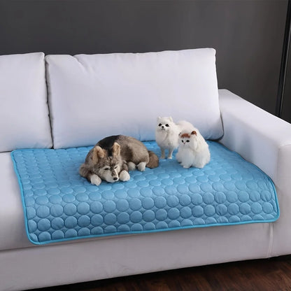 Alfombrilla de gel refrescante extragrande para perros y gatos. Almohadilla refrescante reutilizable para el verano.