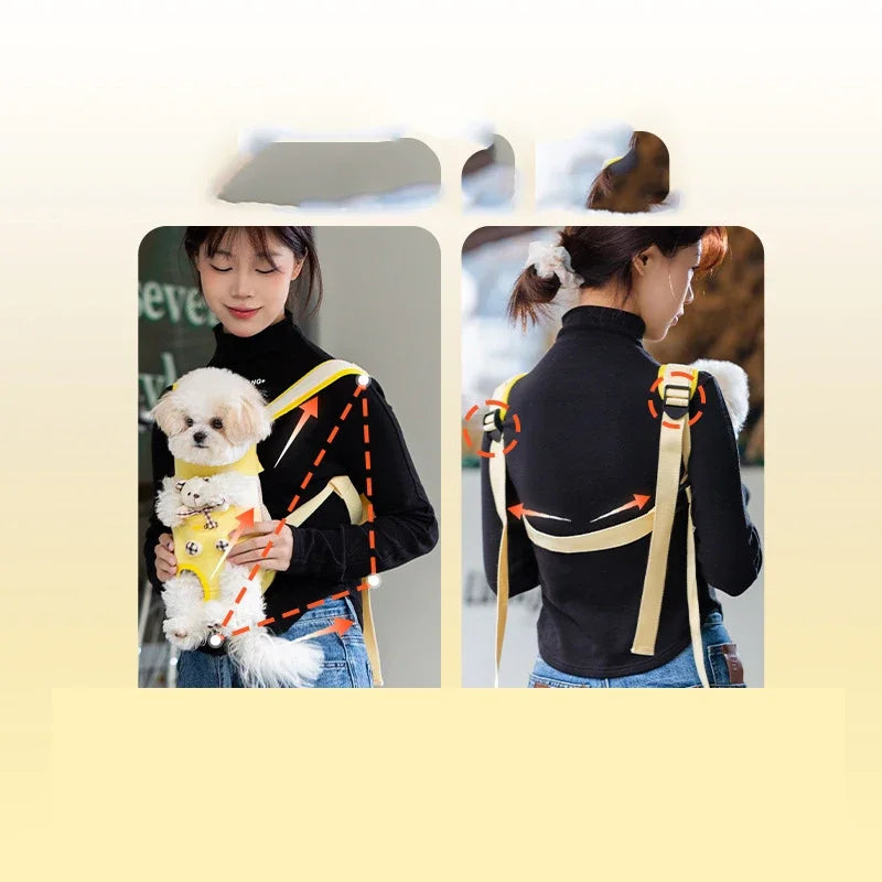 PawSnug™ – Transportín de pecho manos libres para mascotas 🐶