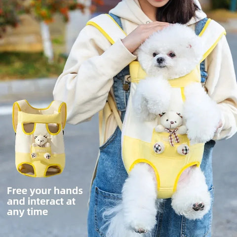 PawSnug™ – Transportín de pecho manos libres para mascotas 🐶