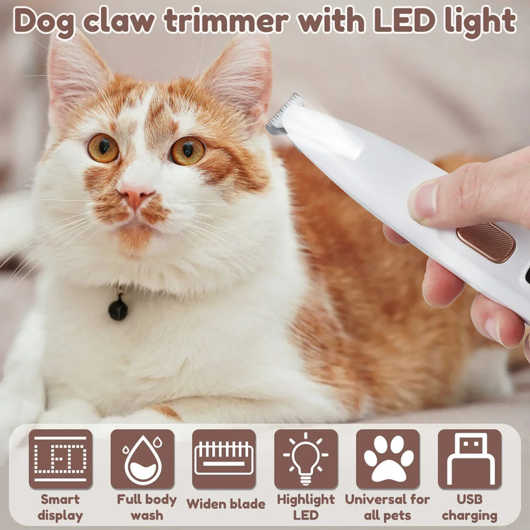 Cortapelos GlowGroom™ 💡🐾 — Precisión LED, cortes sin estrés