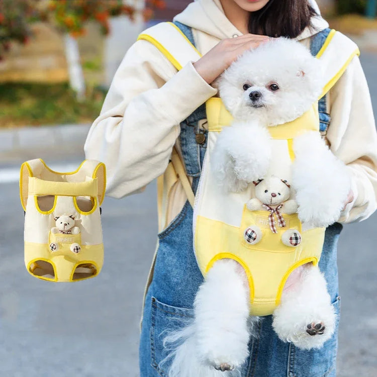 PawSnug™ – Transportín de pecho manos libres para mascotas 🐶