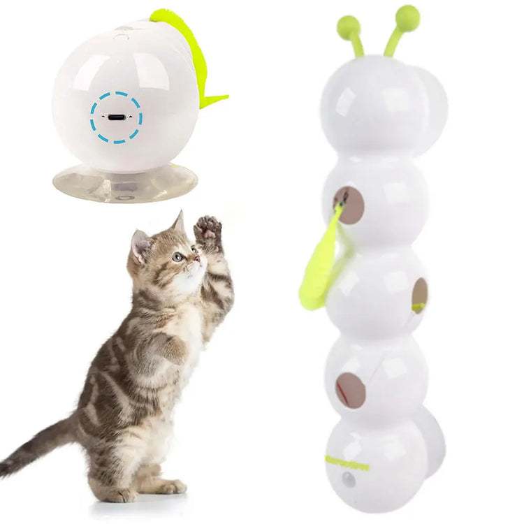 Juguete para gatos con forma de oruga ondulante: ¡movimiento automático para un juego sin fin!