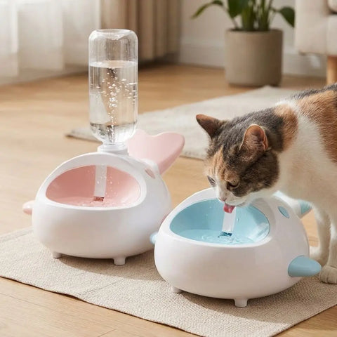 Fuente para gatos WhaleSip™ 🐳🐱 — Agua fresca, patitas felices