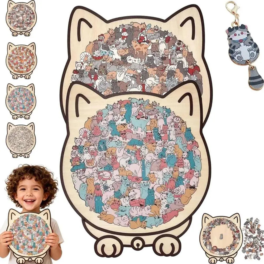PurrfectMind™ – Rompecabezas de 135 piezas con diseño de gato tranquilo 🐱