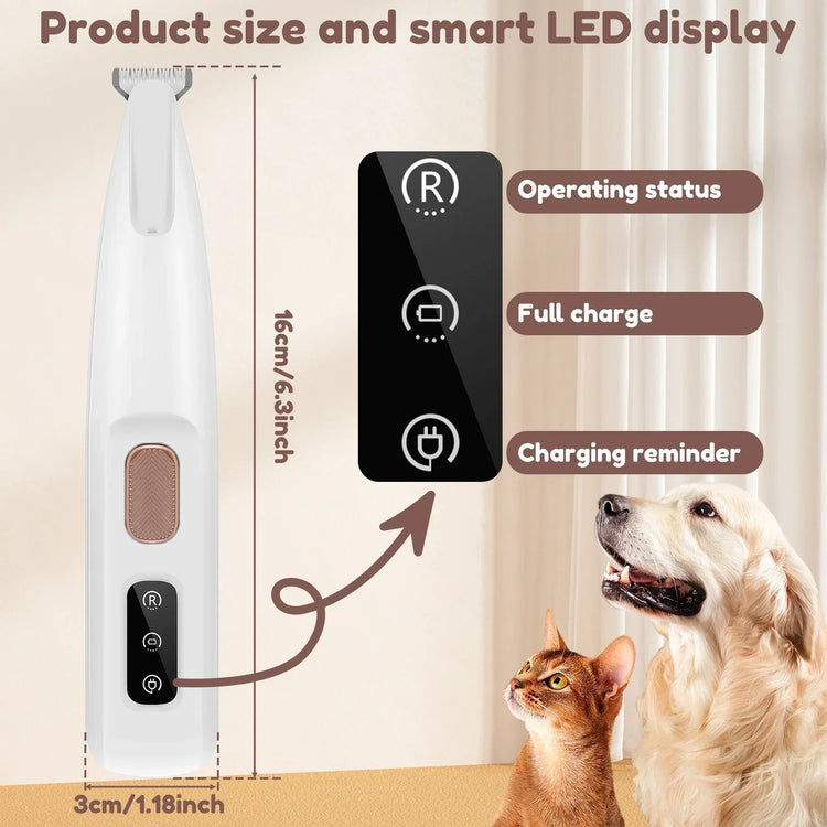 Cortapelos GlowGroom™ 💡🐾 — Precisión LED, cortes sin estrés