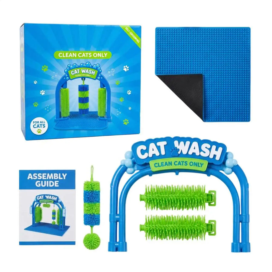 PurrClean™ 🐱🛁 — Estación de lavado para gatos de fácil uso y autoaseo