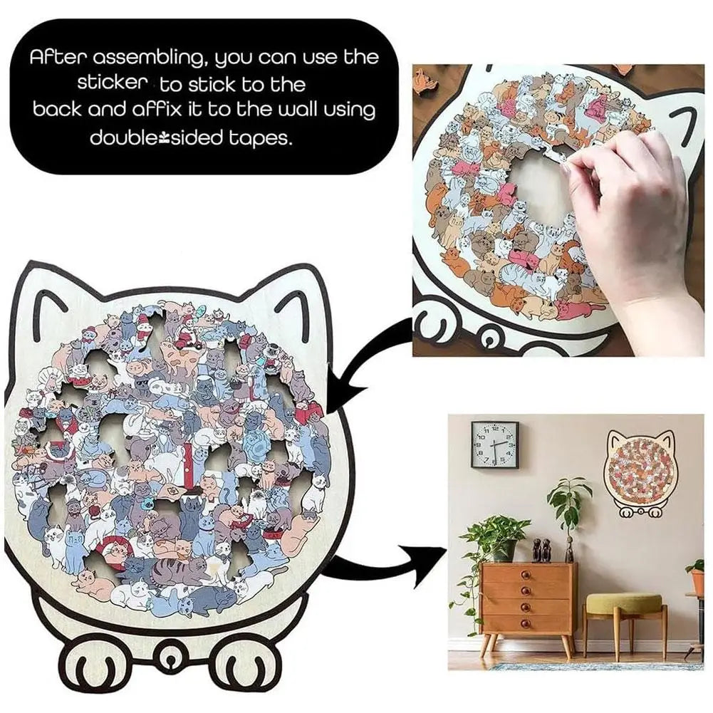 PurrfectMind™ – Rompecabezas de 135 piezas con diseño de gato tranquilo 🐱