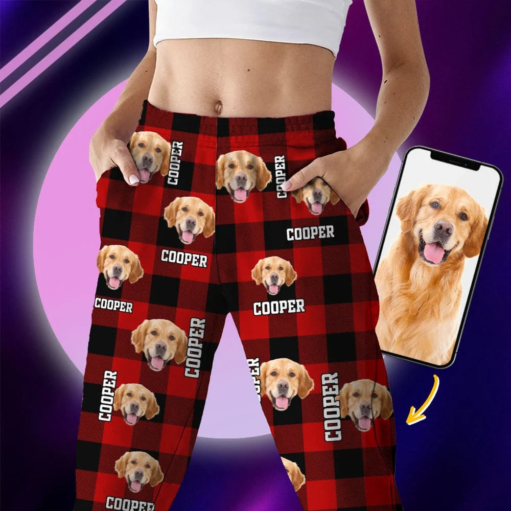 Pantalón de pijama con la cara de tu perro..