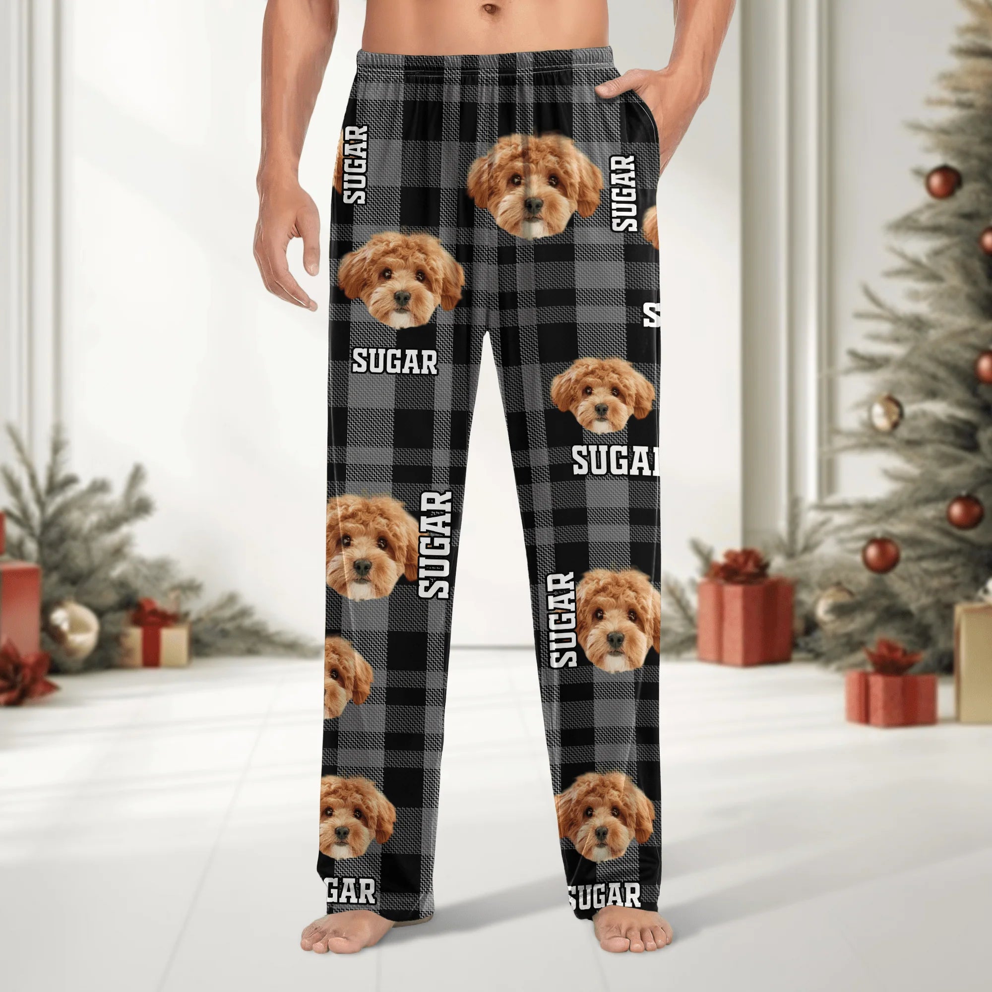 Pantalón de pijama con la cara de tu perro..