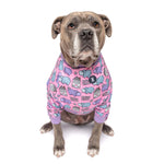 Pijama rosa de pitbull 'Pitty-potamus'