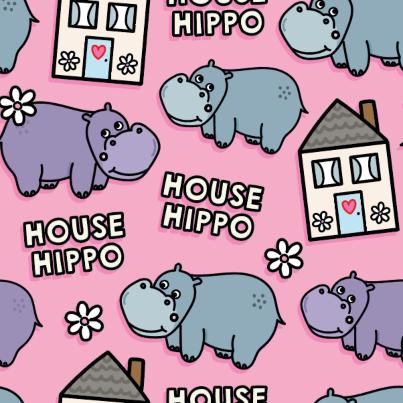 Pijama rosa de pitbull 'Pitty-potamus'