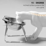 Comedero elevado para gatos con soporte de acero inoxidable | PawLift™