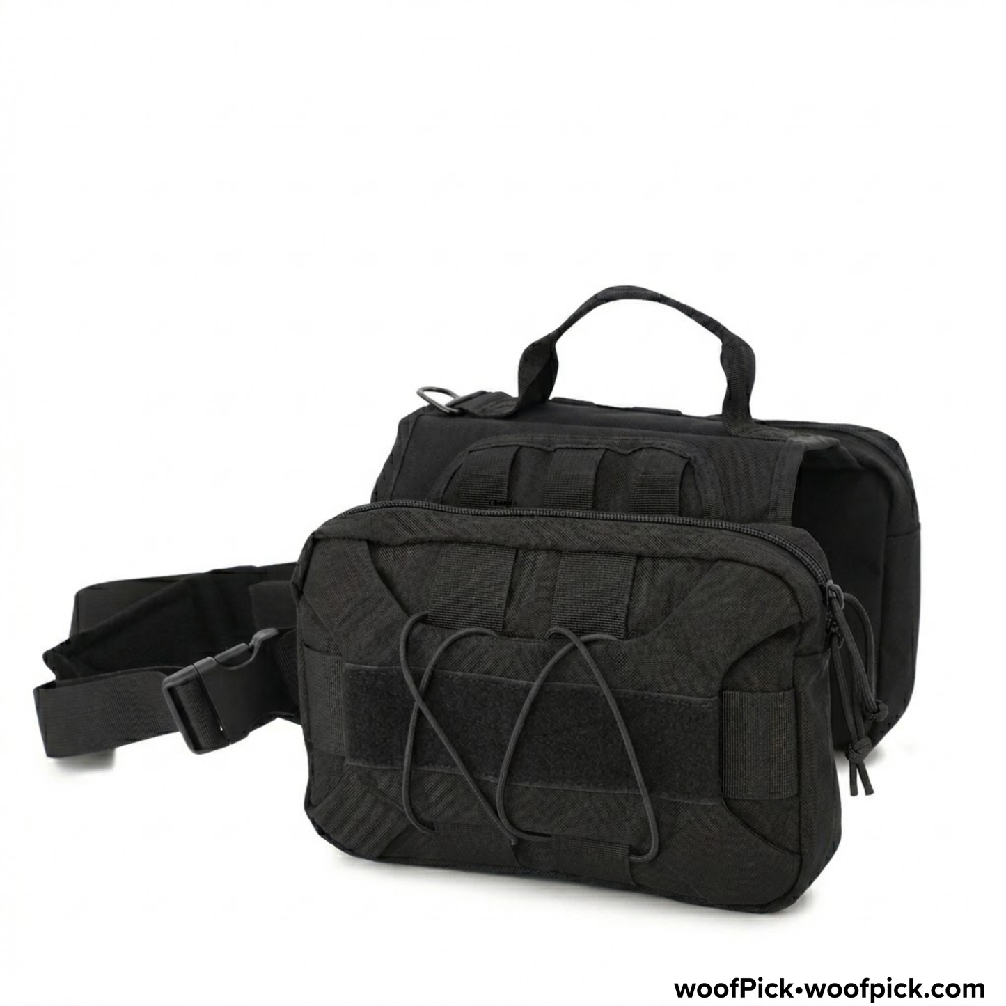 Mochila táctica para perros WoofPick: deja que tu compañero de aventuras lleve su parte.