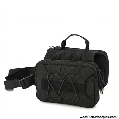 Mochila táctica para perros WoofPick: deja que tu compañero de aventuras lleve su parte.