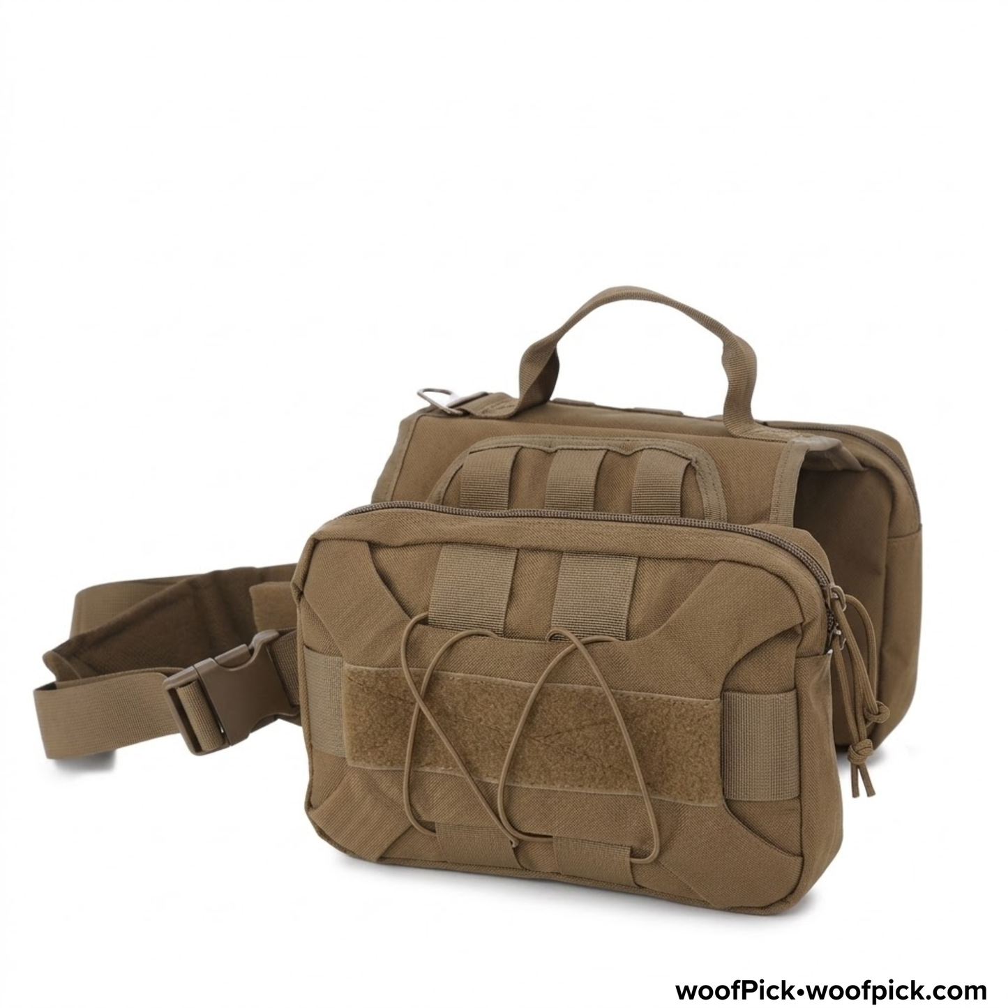 Mochila táctica para perros WoofPick: deja que tu compañero de aventuras lleve su parte.